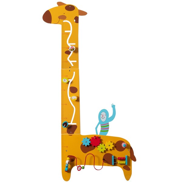 Shpilmaster Wooden Giraffe Sensory Wall Game, Growth Chart for Playroom, Nursery, Preschool, and Doctors' Office QI004592 - main